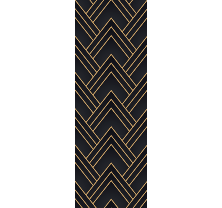 Zikzak altın desen geometrik duvar kağıdı - TenStickers