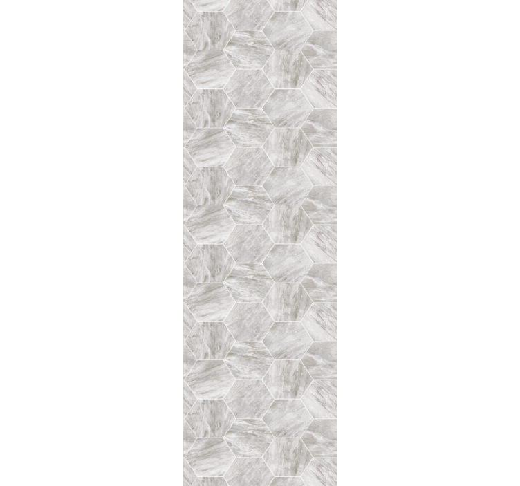 Gri mermer altıgen desen mermer duvar kağıdı - TenStickers