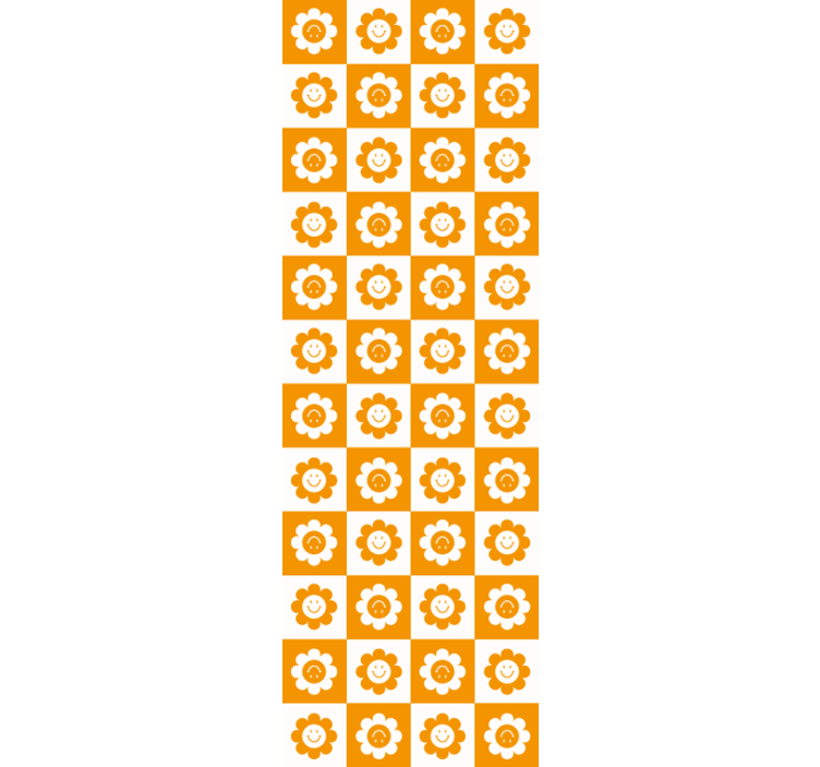 Çiçek süs duvar kağıdı gülümseyen Çiçek deseni - TenStickers