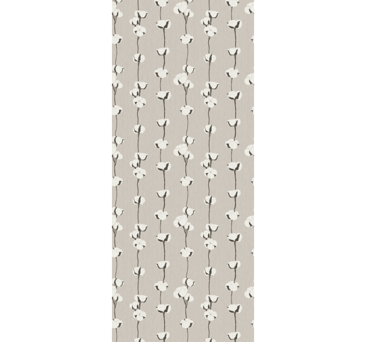 Yeni nostalji 'sanatsal pamuk çiçek duvar kağıdı - TenStickers