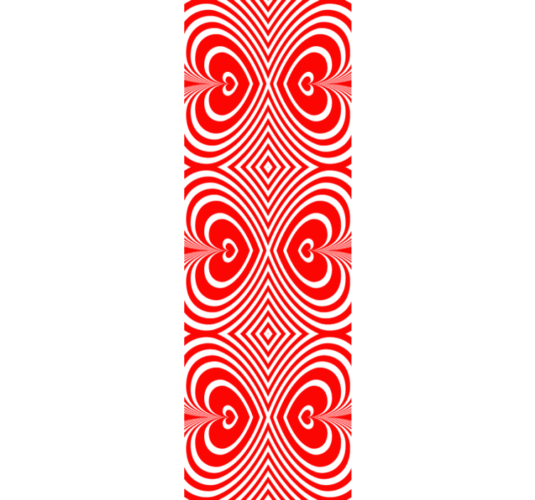 Kalp desen motifi geometrik duvar kağıdı - TenStickers