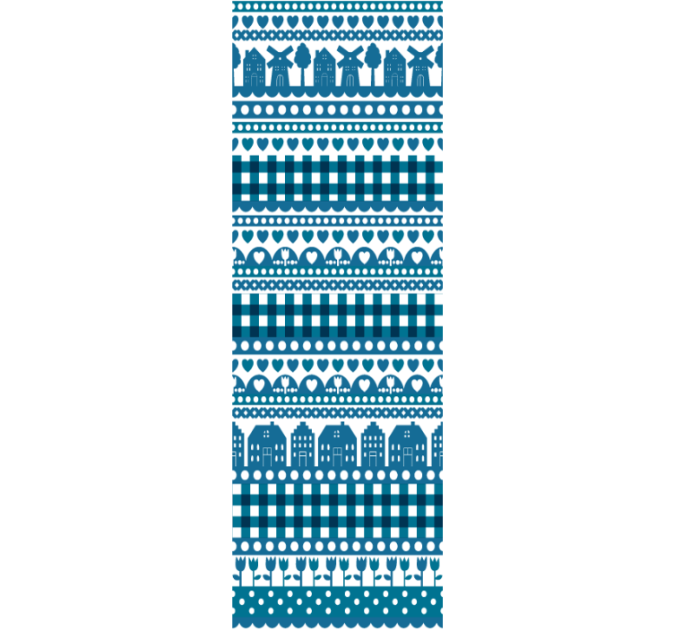 Delft mavi ülke duvar kağıdı - TenStickers