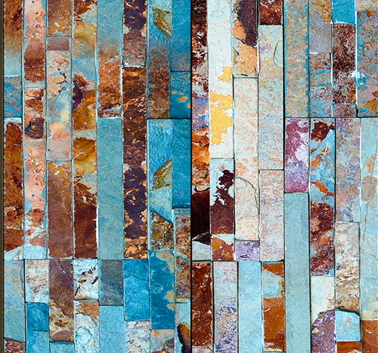 Akşam kamp ateşi dokulu duvar kağıdı - TenStickers