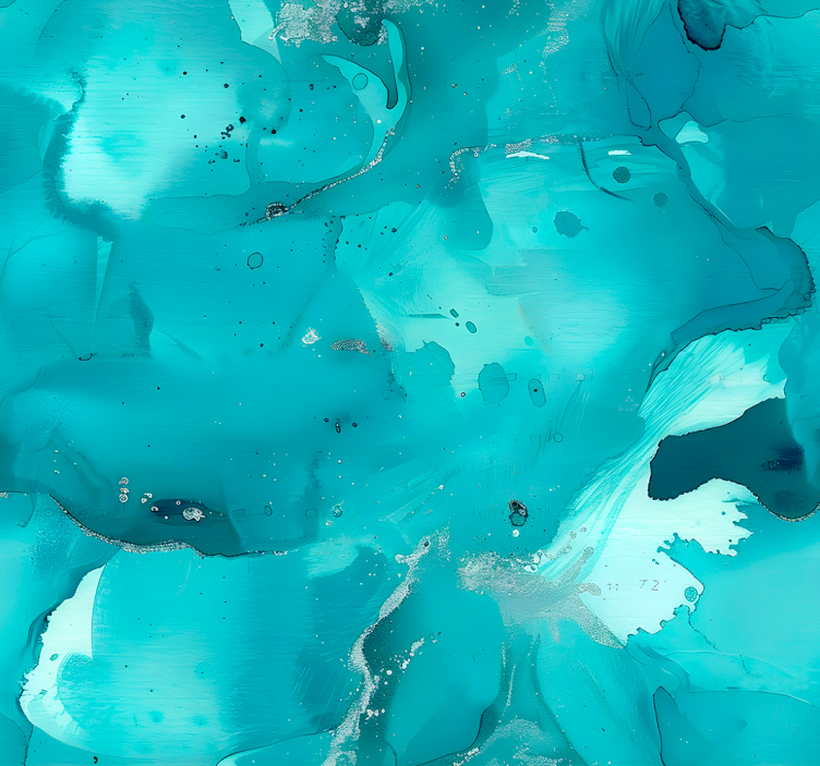 Mavi dalgalar soyut duvar kağıdı - TenStickers