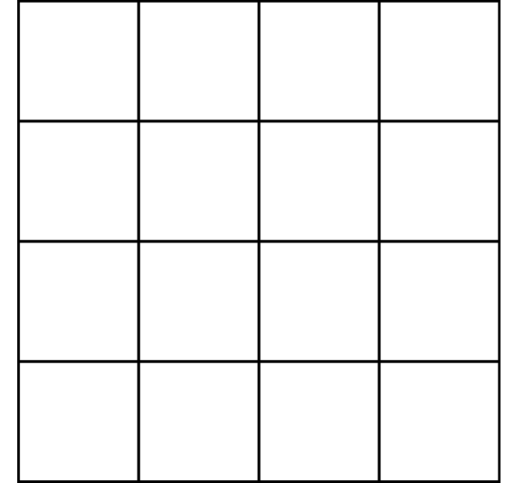 Siyah beyaz ince çizgiler kare duvar kağıdı - TenStickers