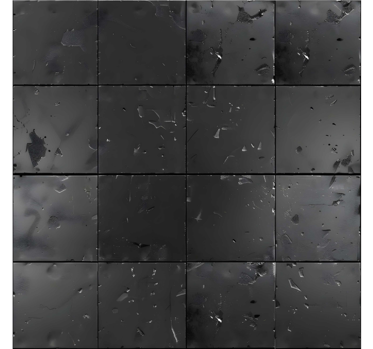 Siyah endüstriyel tarz fayans duvar kağıtları - TenStickers