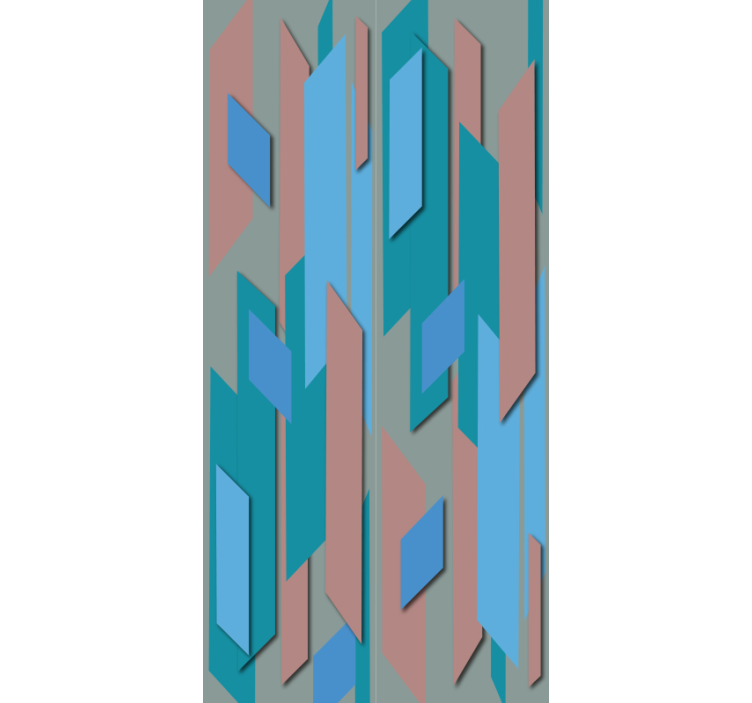 Mavi lagün soyut duvar kağıdı - TenStickers