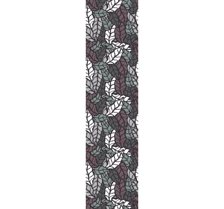 Yaprakları doğa ile klasik duvar kağıdı - TenStickers