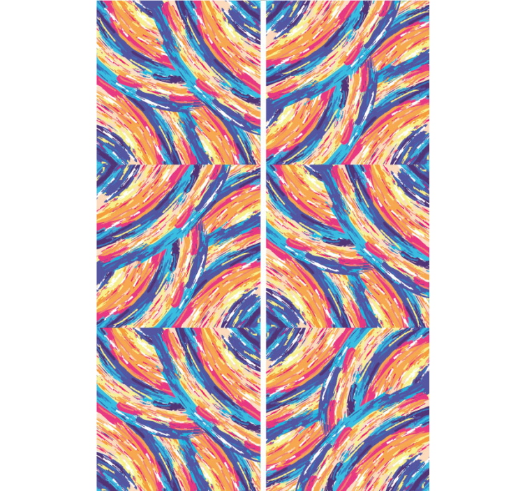 çok renkli fırça darbeleri sanat duvar kağıdı - TenStickers