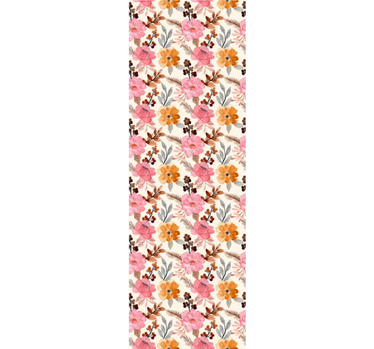 Suluboya çiçek duvar kağıdı - TenStickers