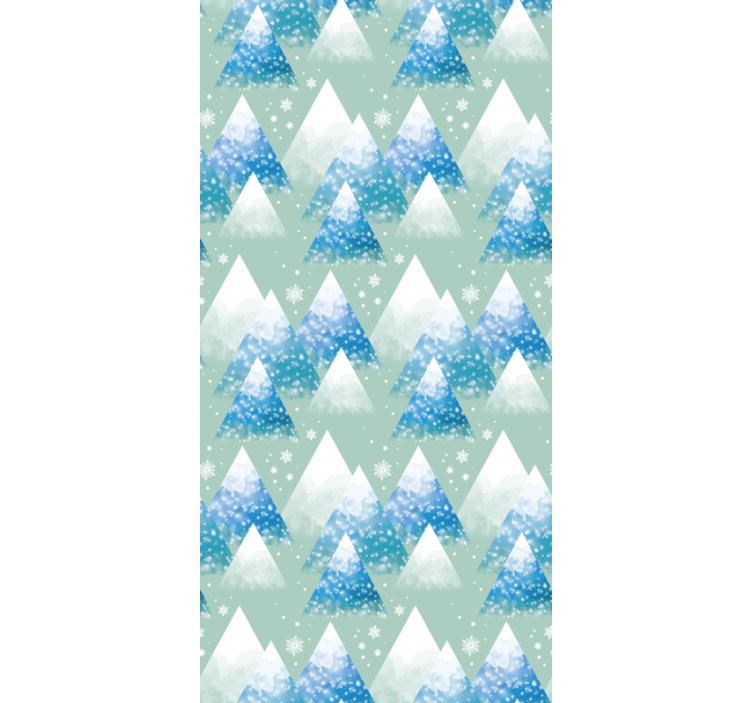 Suluboya dağ manzarası duvar kağıdı - TenStickers