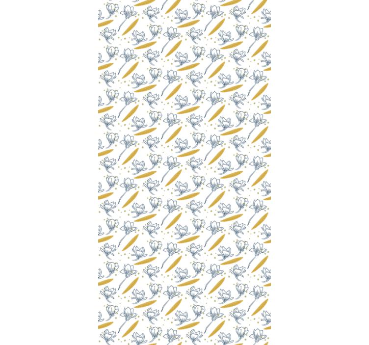 Narin çiçekler çiçek duvar kağıdı - TenStickers