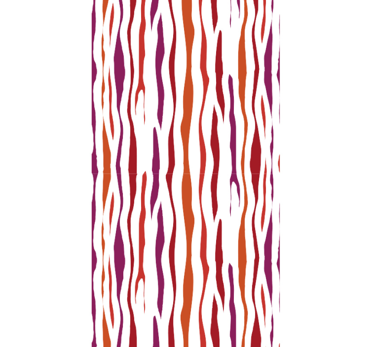 Kavisli dalga desenleri geometrik duvar kağıdı - TenStickers