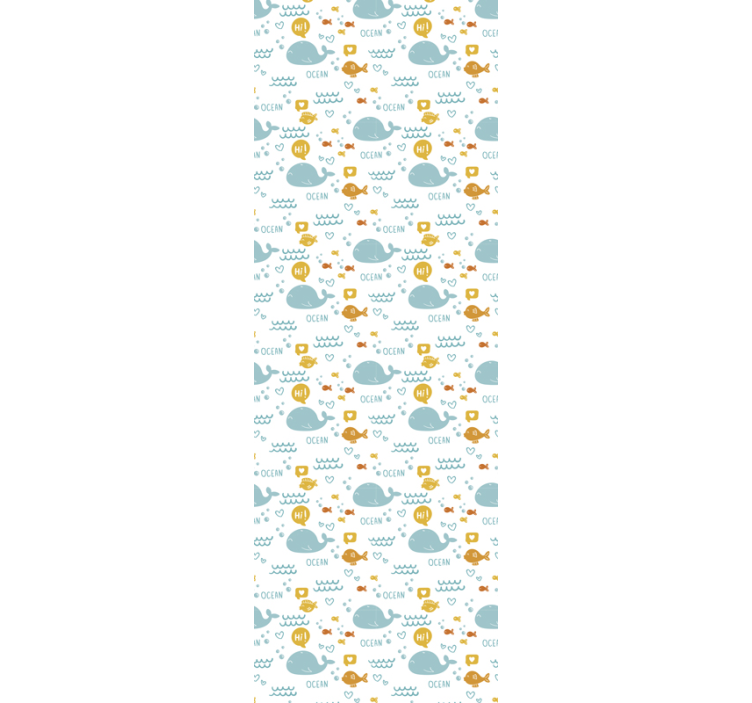 Sevimli okyanus balinaları hayvan duvar kağıdı - TenStickers