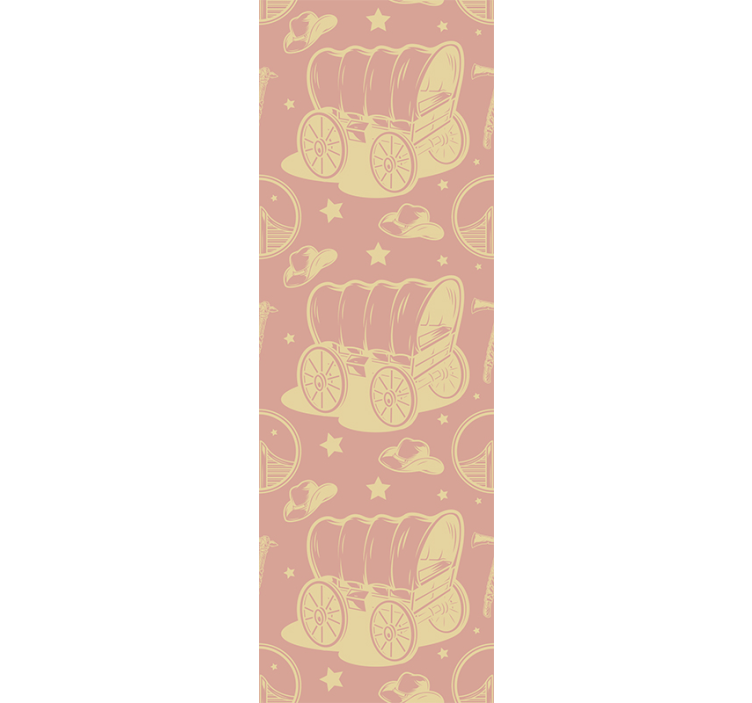 Kovboy vagonu yatak odası duvar kağıdı - TenStickers