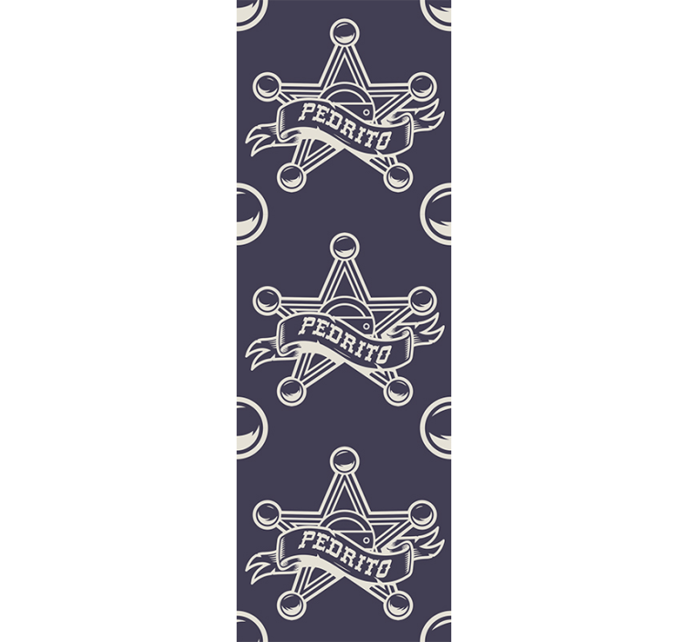 Isim yatak odası ile şerif duvar kağıdı - TenStickers