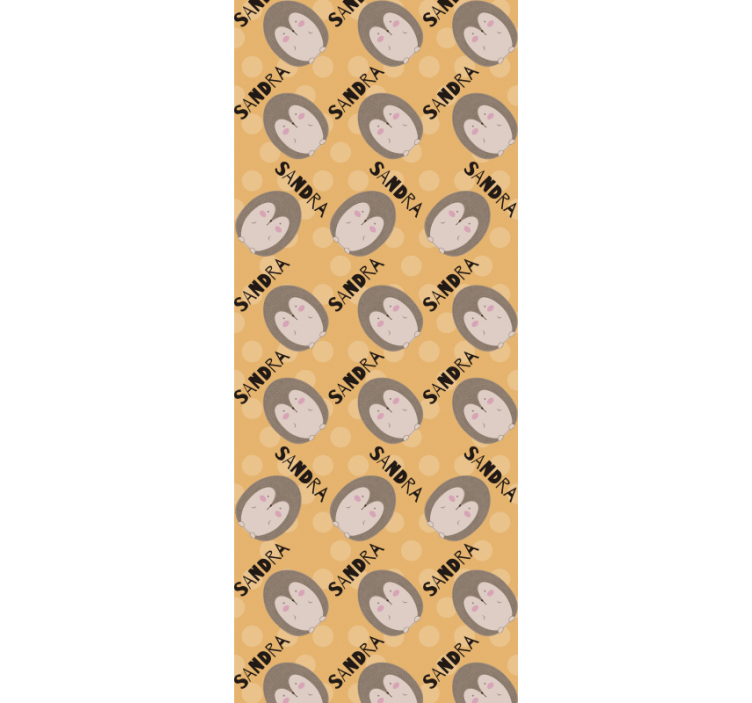 özel kirpi deseni bebek odası duvar kağıdı - TenStickers