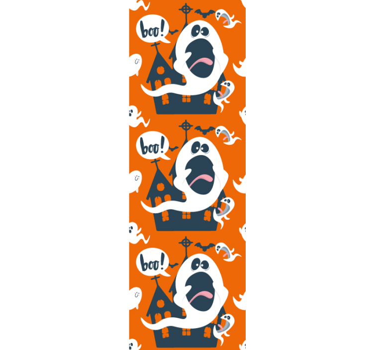 Hayaletler ve meskenler cadılar bayramı duvar kağıdı - TenStickers