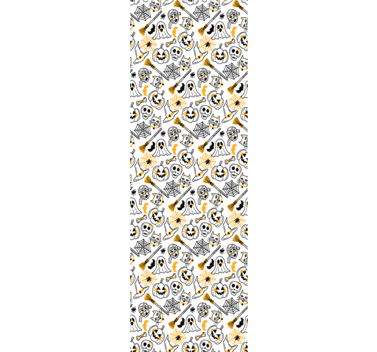 Kafatasları ve kabaklar duvar kağıdı - TenStickers