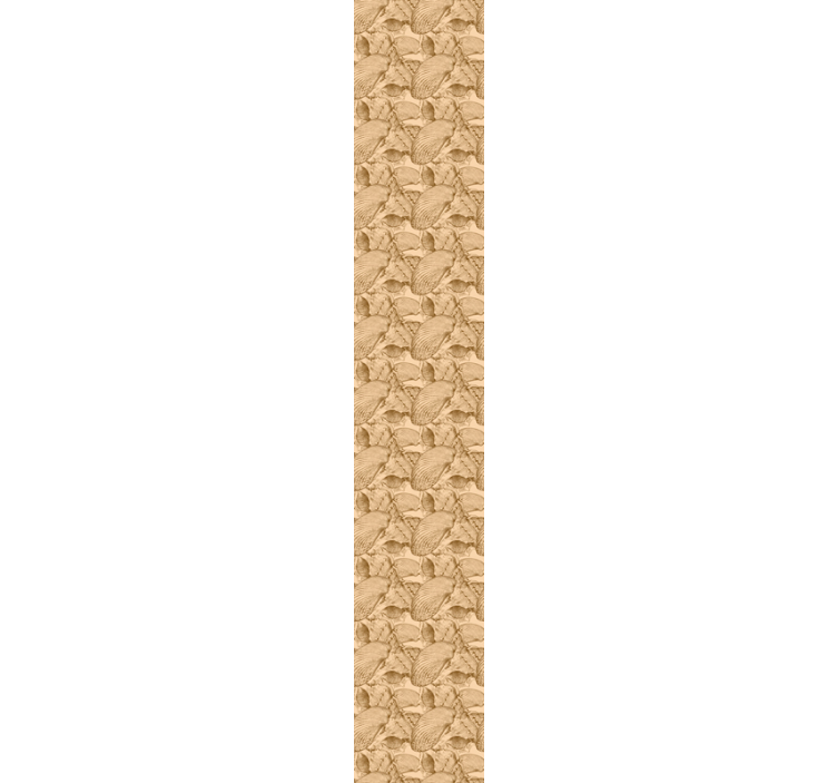 Vintage deniz kabukları kabuğu duvar kağıdı - TenStickers