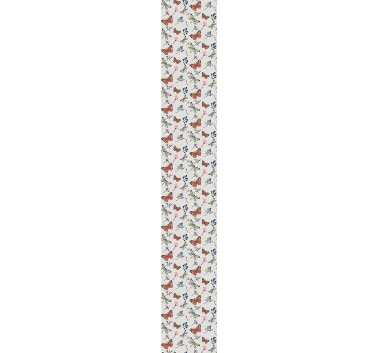 Kelebek ve yusufçuk çiçek duvar kağıdı - TenStickers