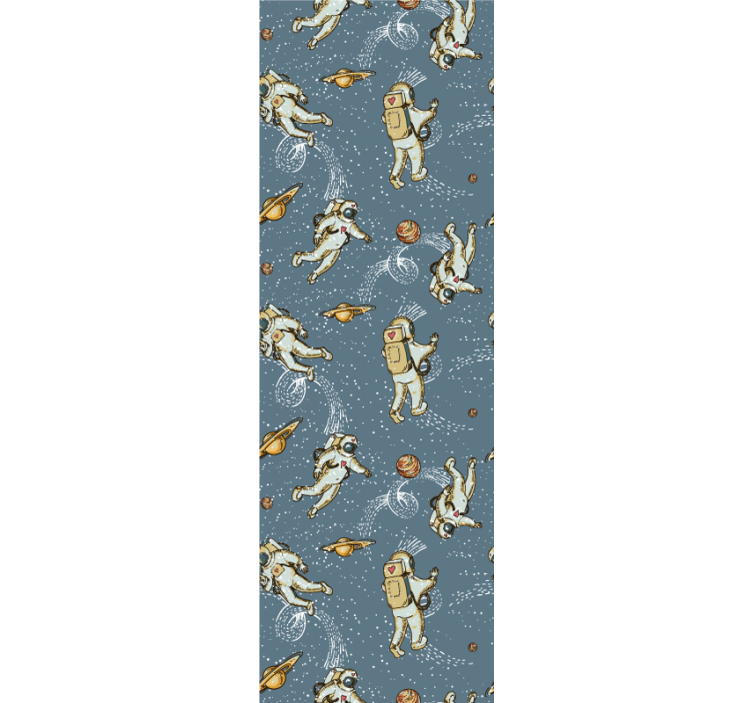 Astronot uzay çocuk duvar kağıdı - TenStickers