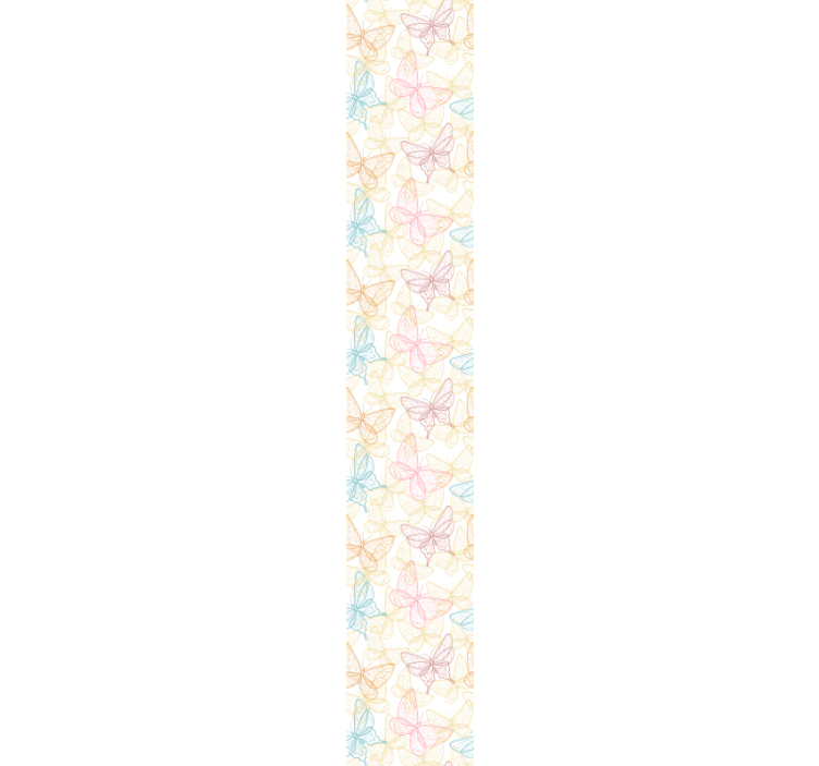 Banyo duvar kağıdı çok renkli kelebek - TenStickers
