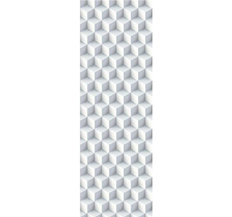 3d beyaz küpler 3d duvar kağıdı - TenStickers