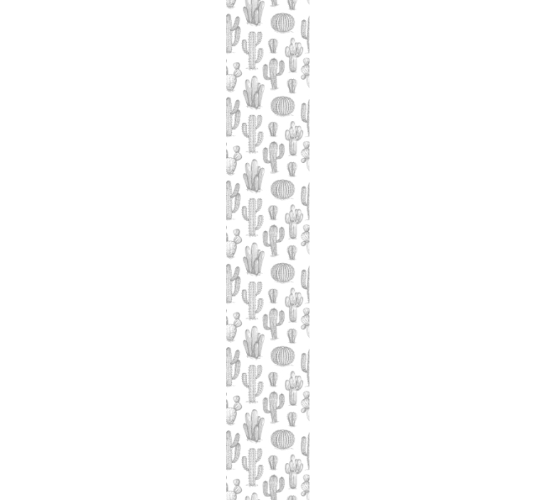 Kaktüs ve çiçekler vintage tarzı duvar kağıdı - TenStickers