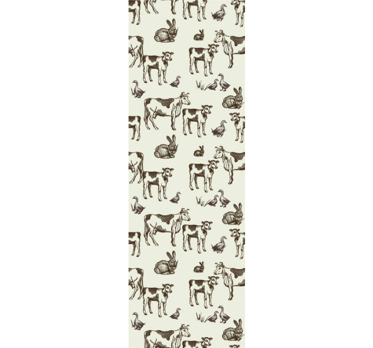 çiftlik hayvanı çizimleri hayvan duvar kağıdı - TenStickers