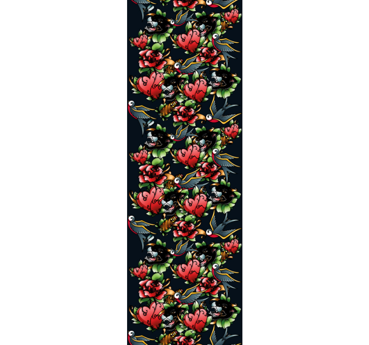 Vintage dövme duvar kağıdı - TenStickers