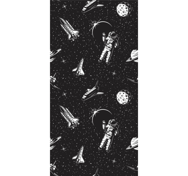 Uzayda astronot duvar kağıdı - TenStickers