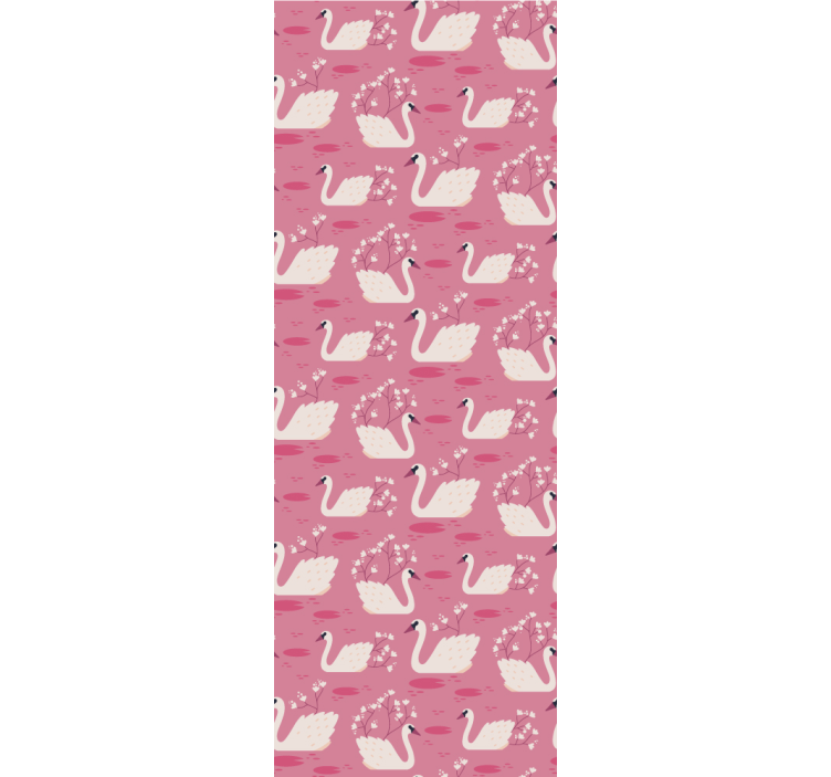 Büyüleyici kuğu tasarımı hayvan duvar kağıdı - TenStickers