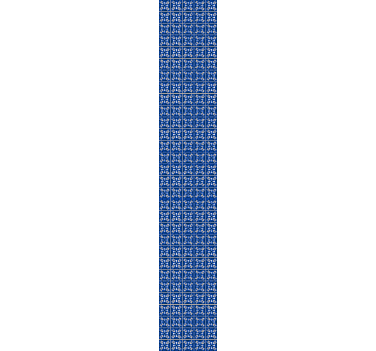 Gri çizgi duvar kağıdı ile mavi kareler - TenStickers