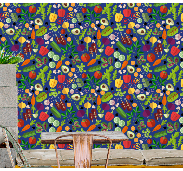 Karışık sebze doğa duvar kağıdı - TenStickers