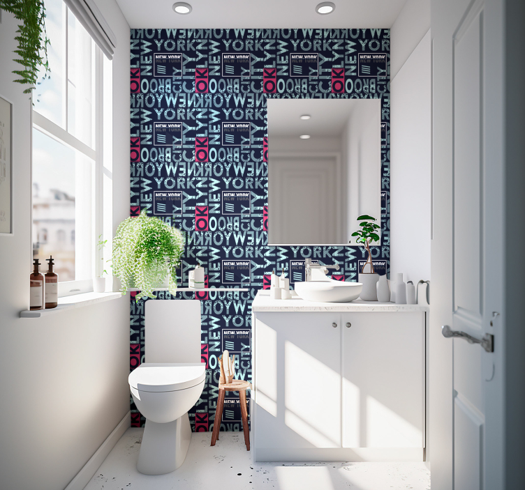 Kentsel tipografi New York duvar kağıdı - TenStickers