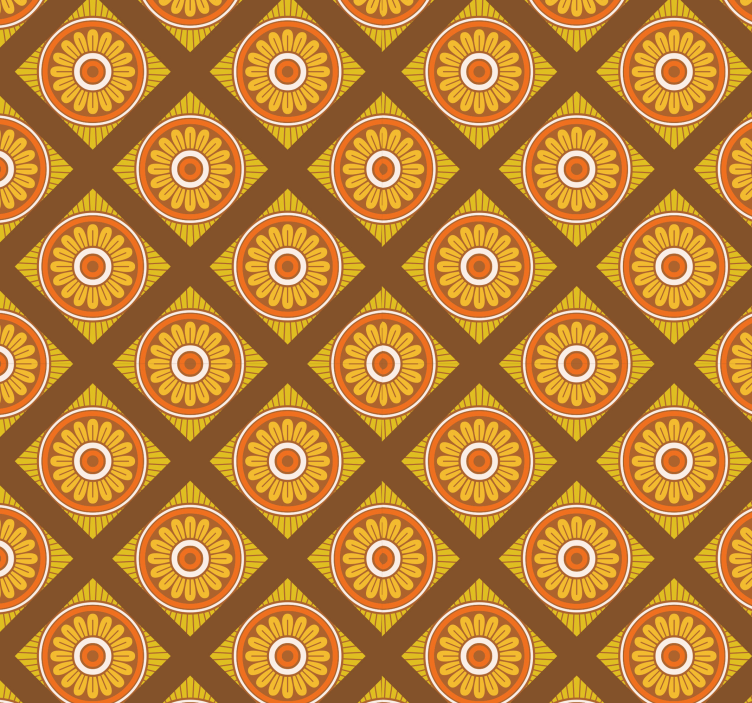 70'lerin noktalar dikey çizgili sivilceli duvar kağıdı - TenStickers