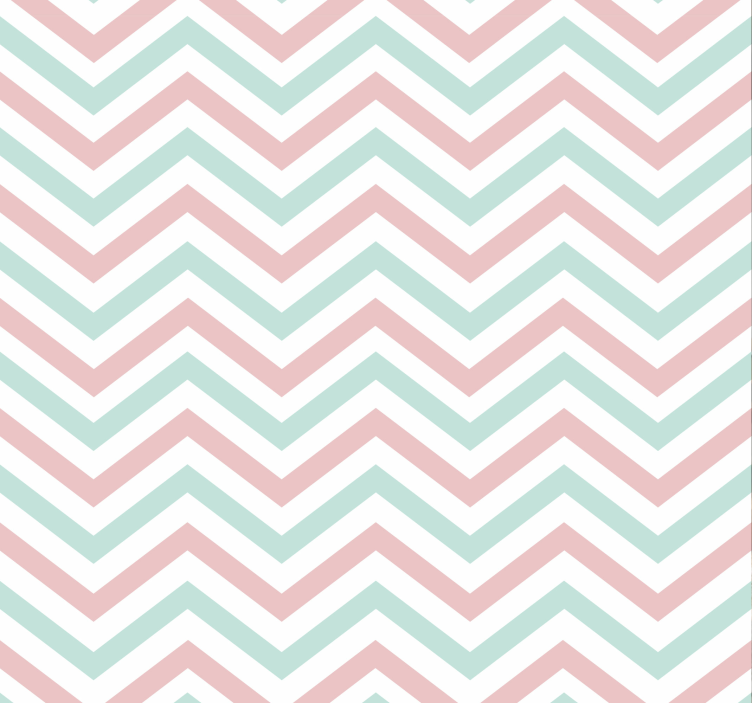 Zigzag pastel renkler oturma odası duvar kağıdı - TenStickers