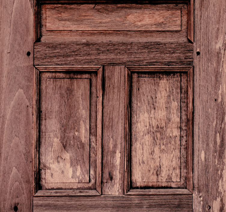 Ahşap panel dokusu taklit tuğla duvar kağıdı - TenStickers