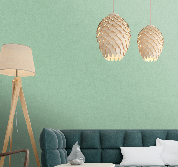 Açık yeşil soyut duvar kağıdı - TenStickers