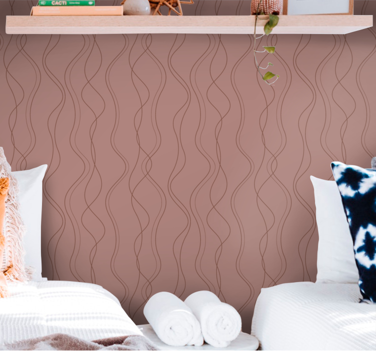 Akan çizgi desenleri soyut duvar kağıdı - TenStickers