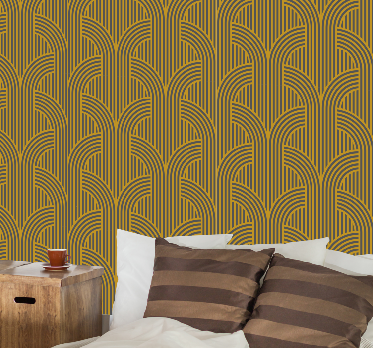 Altın vintage süs duvar kağıdı - TenStickers