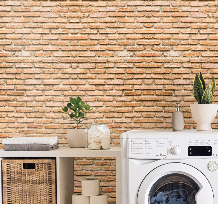 Bej dokulu desen taş desenli duvar kağıdı - TenStickers