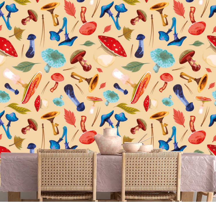 Büyüleyici bitkiler sanat duvar kağıdı - TenStickers