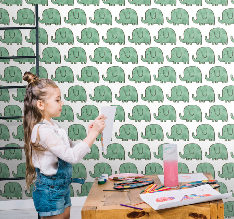 Büyüleyici filler fil duvar kağıdı - TenStickers