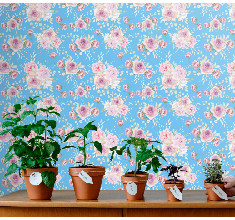 çiçek aranjmanı topluluğu çiçek desenli duvar kağıdı - TenStickers