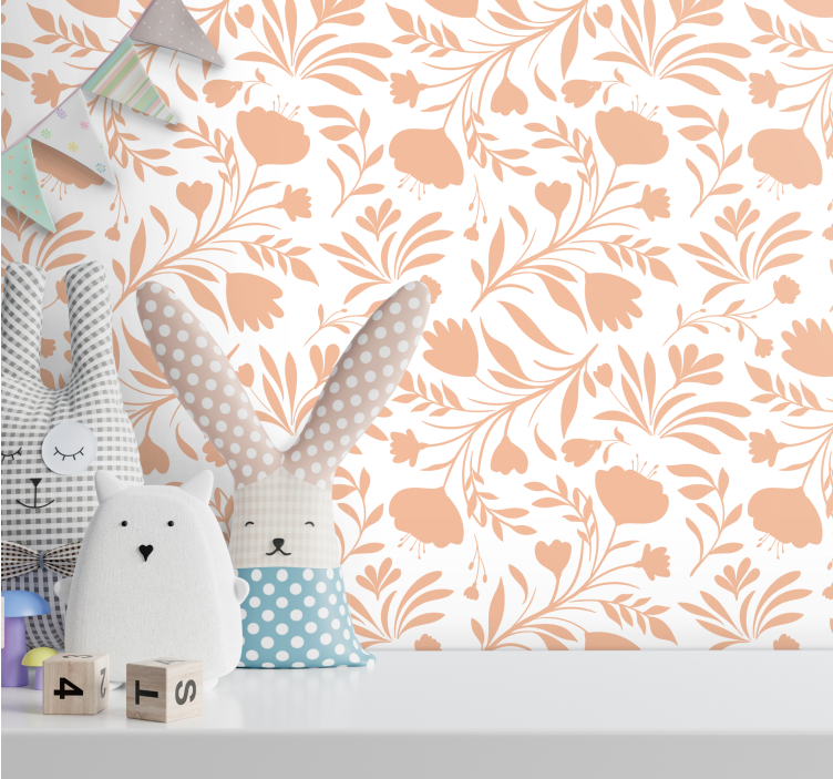 çiçekli bahar havası çiçek desenli duvar kağıdı - TenStickers