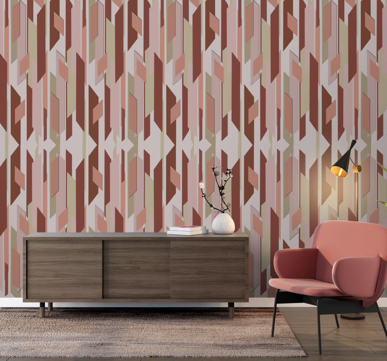 çilek alan soyut duvar kağıdı - TenStickers