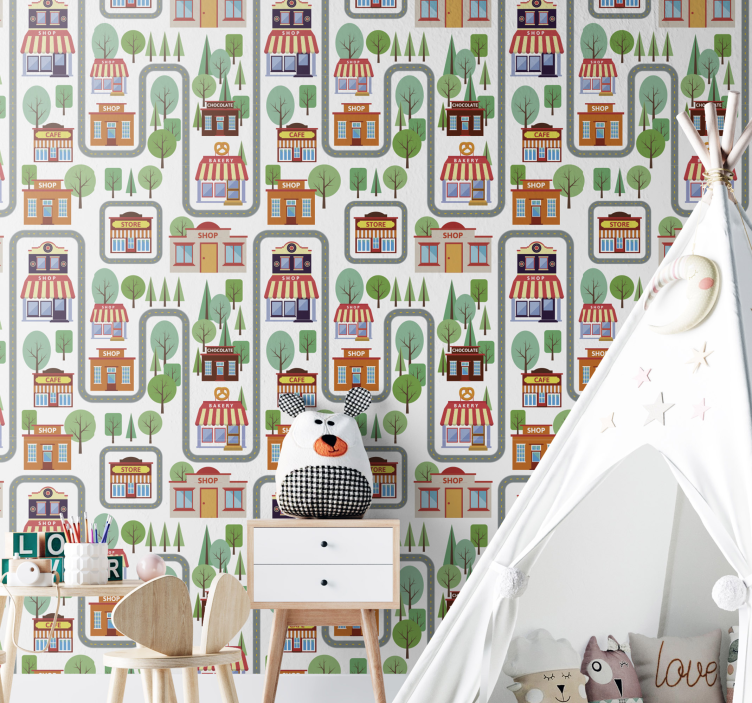çocuk köyü çocuk duvar kağıdı - TenStickers