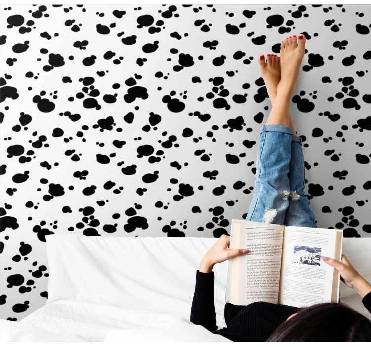 Dalmat baskı hayvan duvar kağıdı - TenStickers